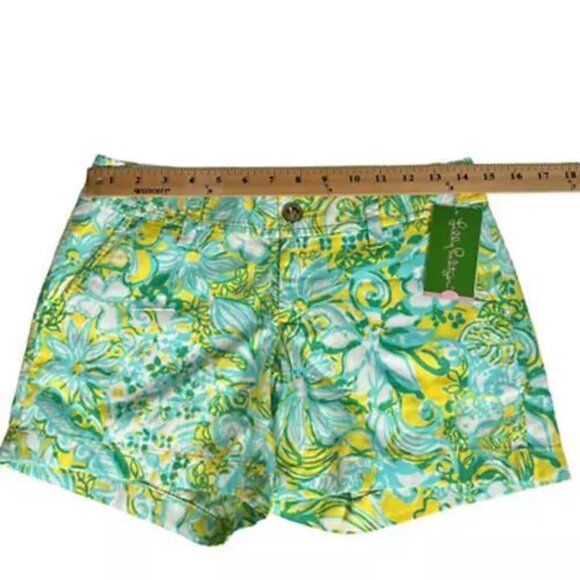 Lilly Pulitzer Womens Callahan Beach Gypsies  Shorts Dandelion Yellow Sz 00 New - Picture 5 of 12